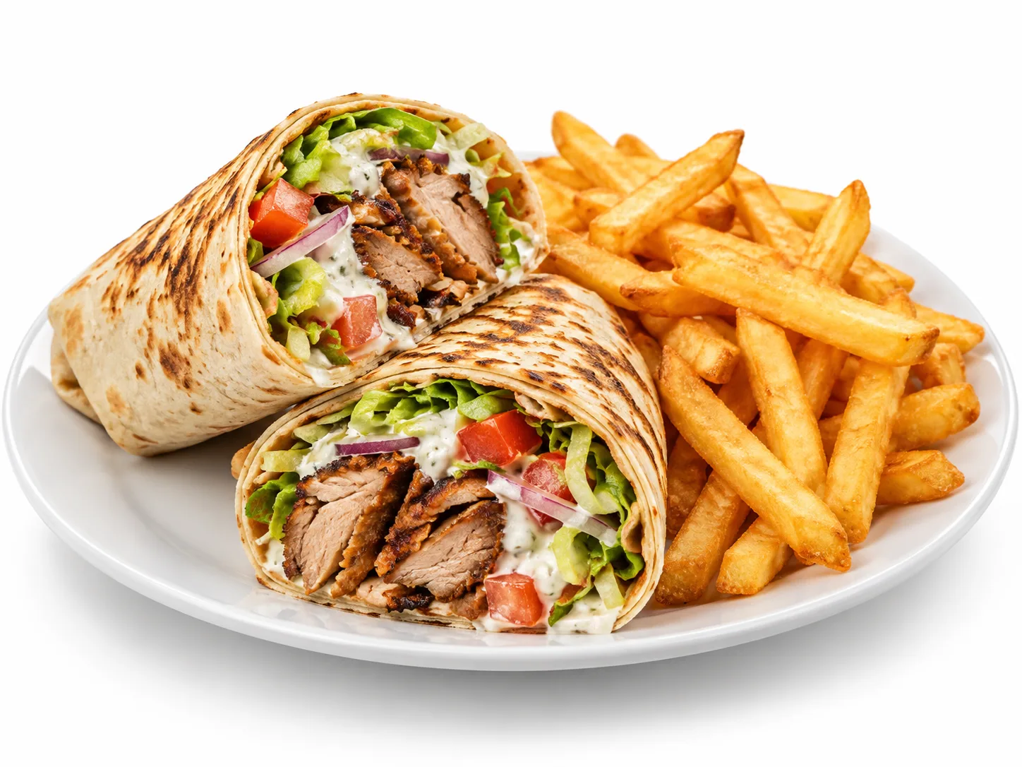 Halal Kebab Wrap & Fries Combo